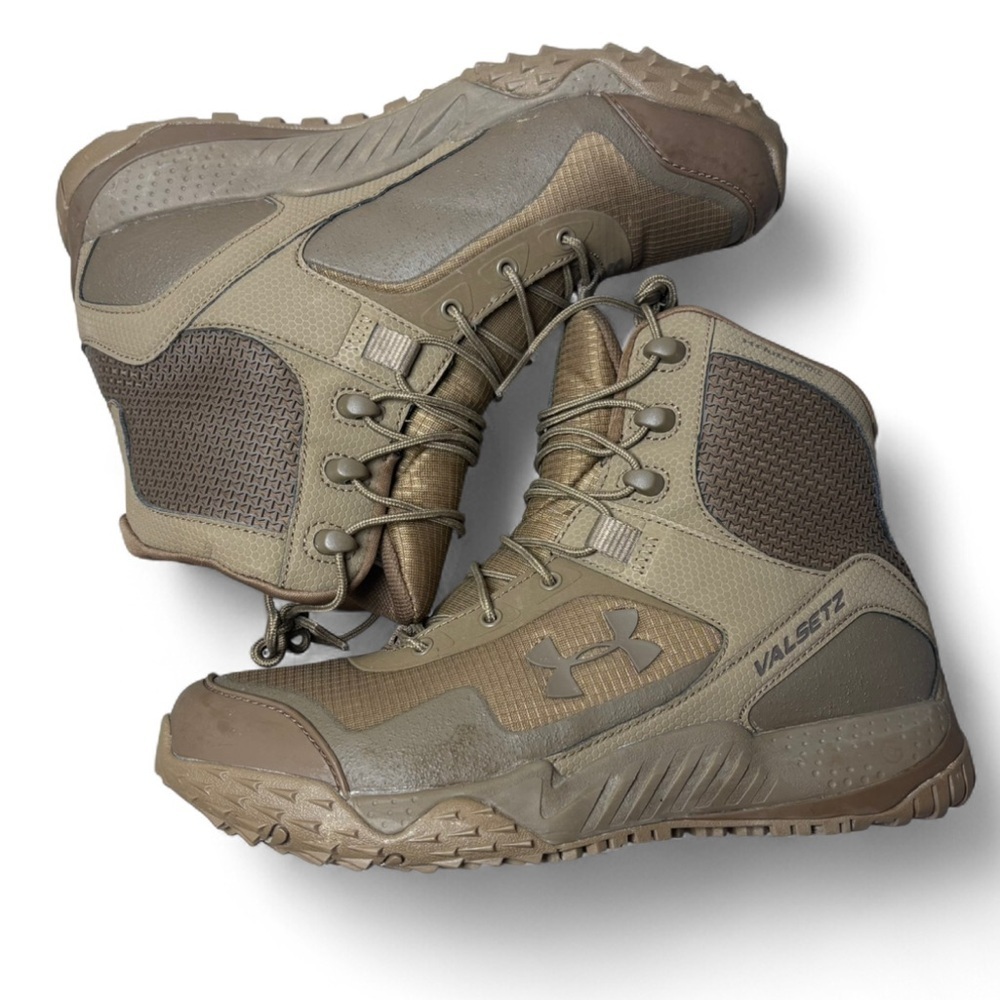 Under Armour Valsetz RTS Tactical Combat Boots Men’s 8.5 Khaki Tan Military